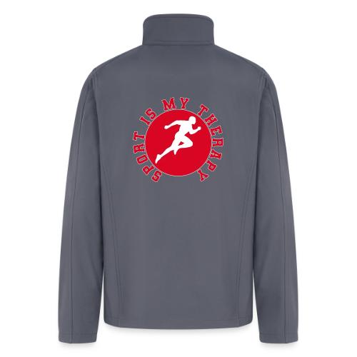 Sport Is My Therapy – Running Motivation Badge - Men’s Soft Shell Jacket