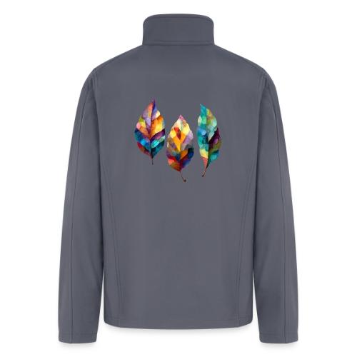 Art: Colorful Leaf Harmony - Men’s Soft Shell Jacket