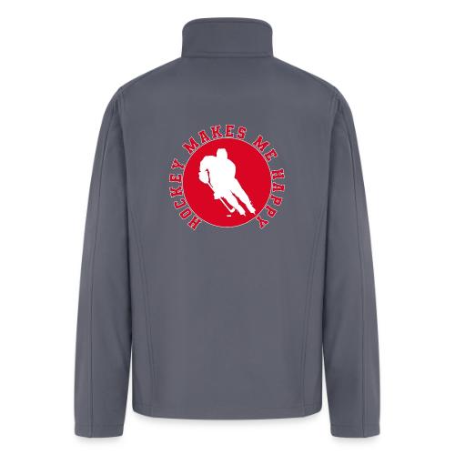 Hockey Makes Me Happy – Ice Hockey Fan Emblem - Men’s Soft Shell Jacket