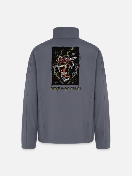 Tigerblood Neon Roar - Men’s Soft Shell Jacket - gray