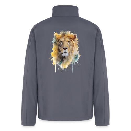 Watercolor Lion Portrait - Men’s Soft Shell Jacket
