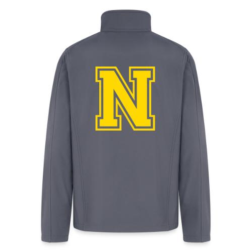 Letter N – Capital Athletic Alphabet Monogram - Men’s Soft Shell Jacket