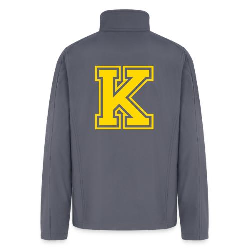 Letter k – Capital Athletic Alphabet Monogram - Men’s Soft Shell Jacket