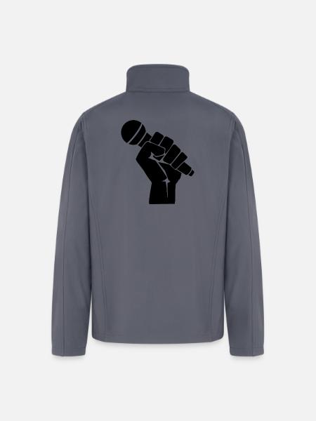 microphone - Men’s Soft Shell Jacket - gray