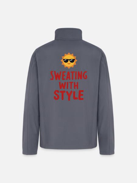 Sweating with Style - Men’s Soft Shell Jacket - gray