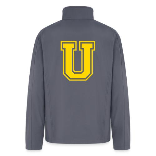 Letter U – Capital Athletic Alphabet Monogram - Men’s Soft Shell Jacket