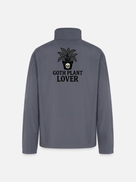 Goth Plant Skull Design - Men’s Soft Shell Jacket - gray