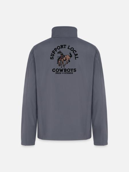 Soutenez les cow-boys locaux - Veste Softshell Homme - gris