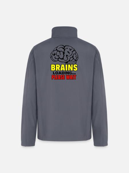 Brain Loading Please Wait - Men’s Soft Shell Jacket - gray