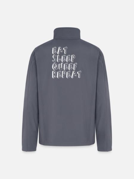 Eat Sleep Queef Repeat - Men’s Soft Shell Jacket - gray