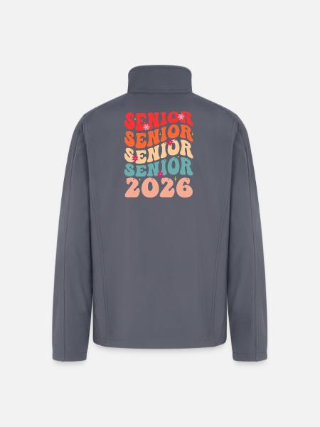 Senior Class 2026 Floral Rainbow - Men’s Soft Shell Jacket - gray