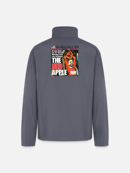 The Red Apple New York Post Zohran Mamdani  - Men’s Soft Shell Jacket - gray