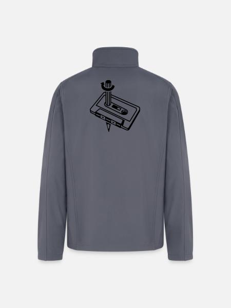 Unique Cassette Mixtape Relationship - Men’s Soft Shell Jacket - gray