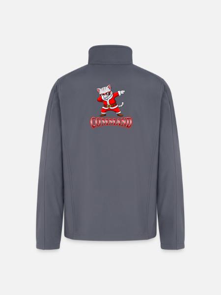Dabbing Santa Cat Command - Men’s Soft Shell Jacket - gray