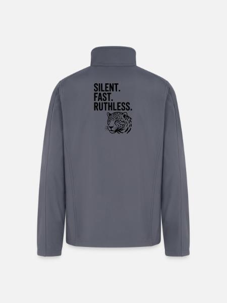 Silent. Fast. Ruthless. - Men’s Soft Shell Jacket - gray