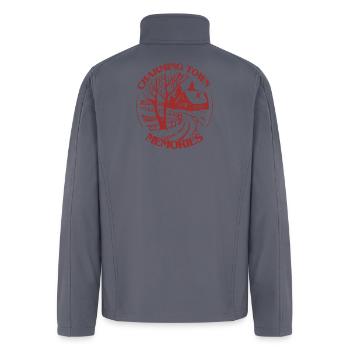 Charming Town Memories – Rural Town Design Tee - Men’s Soft Shell Jacket - gray - Back
