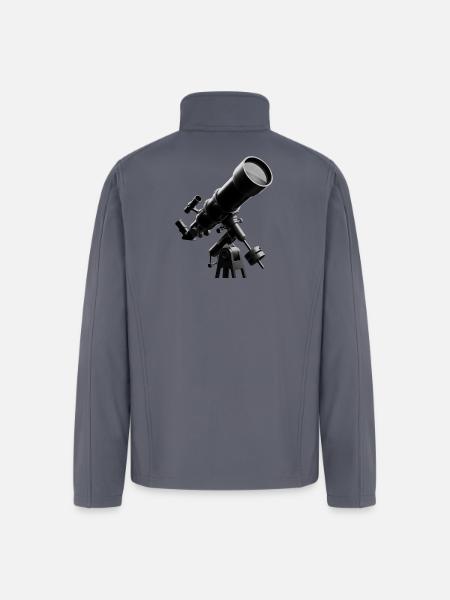 Skywatch Telescope Art - Men’s Soft Shell Jacket - gray