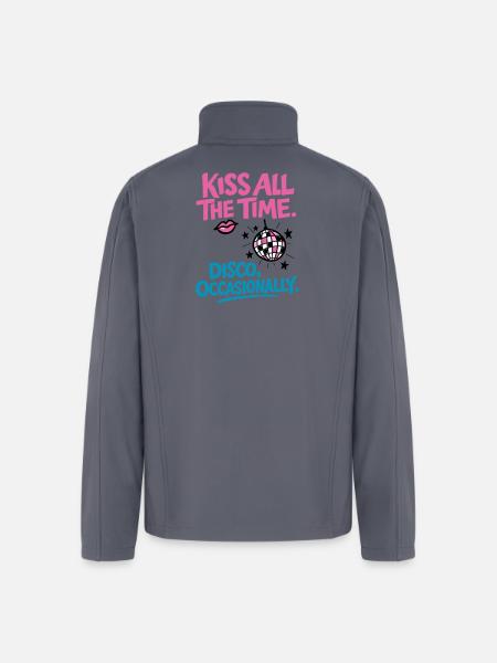 Kiss all the time - Men’s Soft Shell Jacket - gray