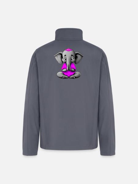 Yogi Elephant - Men’s Soft Shell Jacket - gray