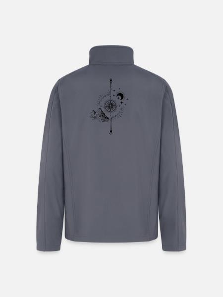 Mystic Mountain Moon Compass - Men’s Soft Shell Jacket - gray