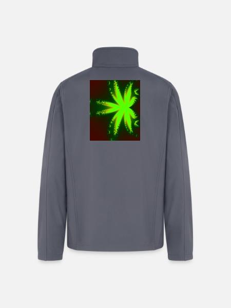 Neon Fractal Burst - Men’s Soft Shell Jacket - gray