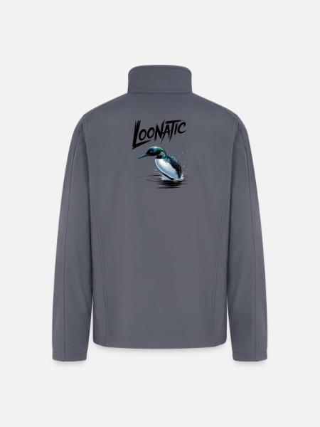 Loonatic Splash Loon Illustration - Men’s Soft Shell Jacket - gray