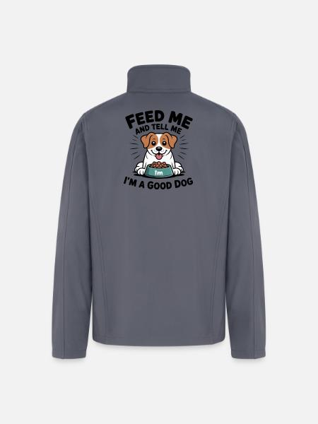 Happy Pup Meal Moment - Men’s Soft Shell Jacket - gray