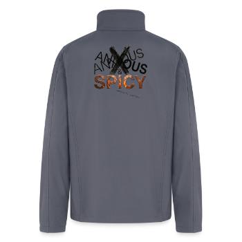 Anxious And Spicy Shirt - Men’s Soft Shell Jacket - gray - Back