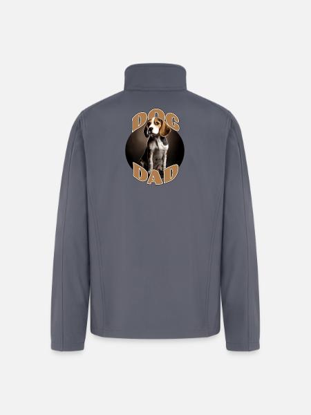 Beagle Dad Graphic Tee - Men’s Soft Shell Jacket - gray