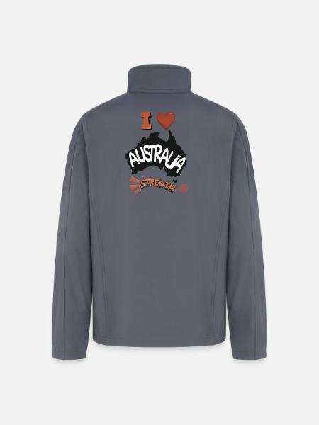 I Love Australia Strewth - Men’s Soft Shell Jacket - gray