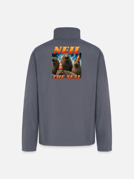 Neil the Seal Cone Crew - Men’s Soft Shell Jacket - gray