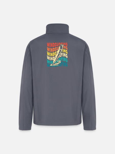 Windsurf Water Sports Windsurfing - Men’s Soft Shell Jacket - gray