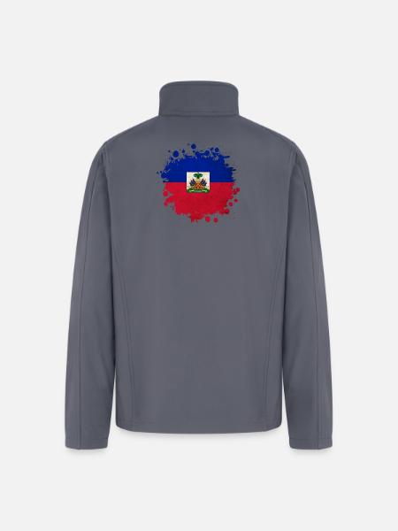 Haiti flags blob - Men’s Soft Shell Jacket - gray