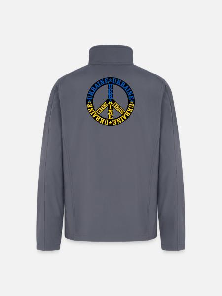 Ukraine Peace - Men’s Soft Shell Jacket - gray