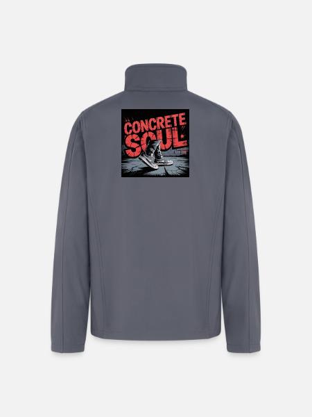 Concrete Soul Street Art Design - Men’s Soft Shell Jacket - gray