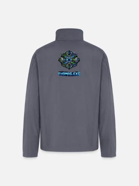 Neon Circuit Emblem - Men’s Soft Shell Jacket - gray