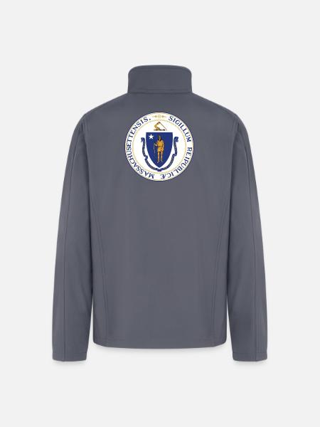 Massachusetts - Men’s Soft Shell Jacket - gray
