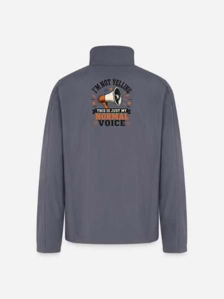 Normal Voice Megaphone Tee - Men’s Soft Shell Jacket - gray