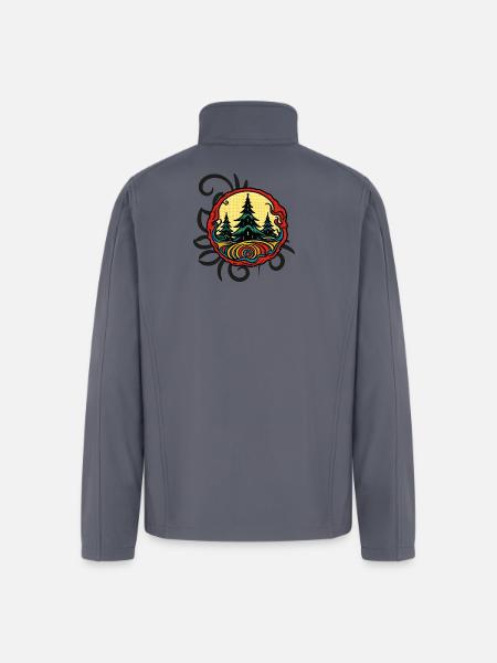 Forest Summit Badge Sunset - Men’s Soft Shell Jacket - gray