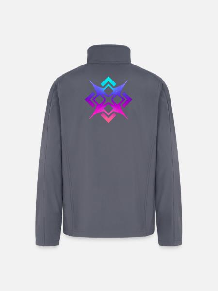 Prismatic Star Glyph - Men’s Soft Shell Jacket - gray