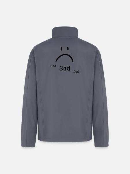 sad face - Men’s Soft Shell Jacket - gray