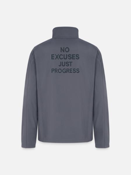 No Excuses Just Progress - Men’s Soft Shell Jacket - gray