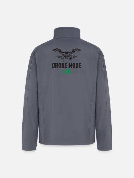 Drone Mode: On - Men’s Soft Shell Jacket - gray