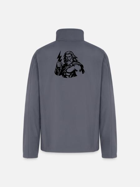 Thunderbound Hero Line Art - Men’s Soft Shell Jacket - gray