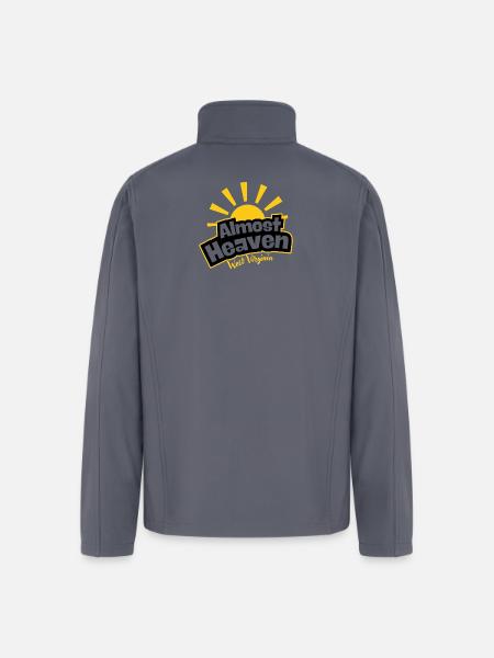 West Virginia Sunburst Emblem - Men’s Soft Shell Jacket - gray