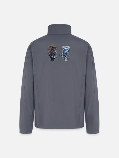 Steampunk Nebula Minds - Men’s Soft Shell Jacket - gray