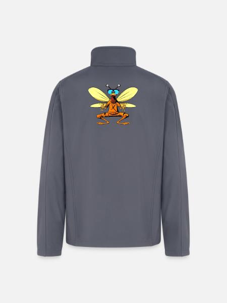 Fly Yogi - Men’s Soft Shell Jacket - gray