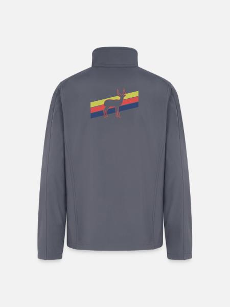 Retro Antelope Stripes – Safari Wildlife - Men’s Soft Shell Jacket - gray