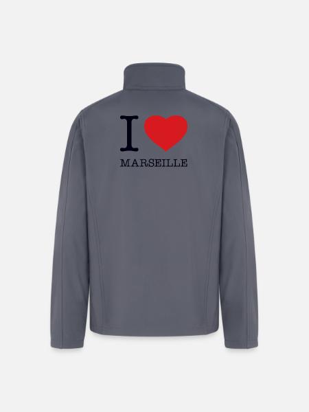 I love Marseille - Men’s Soft Shell Jacket - gray