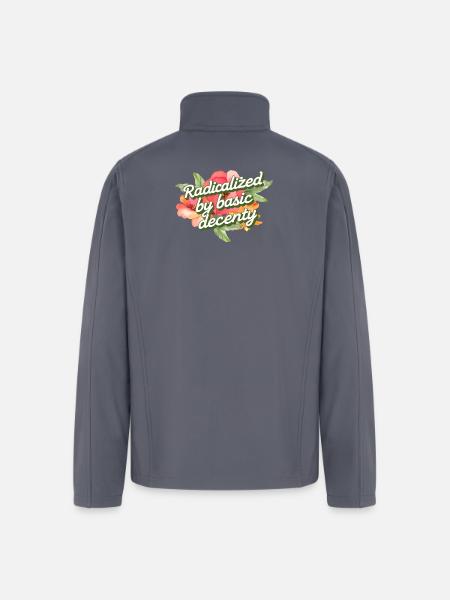 Radicalized by Basic Decency - Men’s Soft Shell Jacket - gray